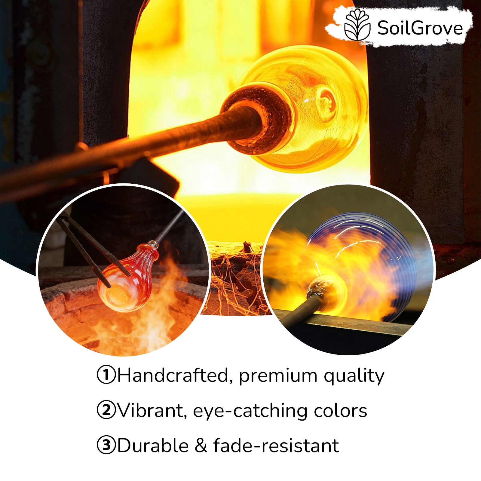 Handmade Glass Bird Feeder for Outdoors Hanging